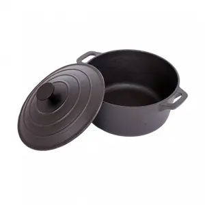 Oypla 4L Cast Iron Non Stick Casserole Dish Pan with Lid