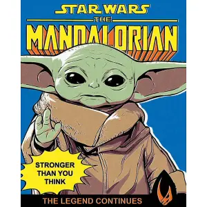 Star Wars: The Mandalorian Stronger Than You Think Canvas Print Blue/Yellow/Brown (40cm x 50cm)