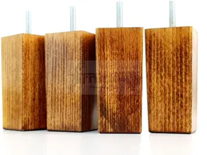 4x REPLACEMENT FURNITURE LEGS SOLID WOOD 110mm HIGH SOFAS CHAIRS SETTEE CABINETS LEGS M10 TSP2055