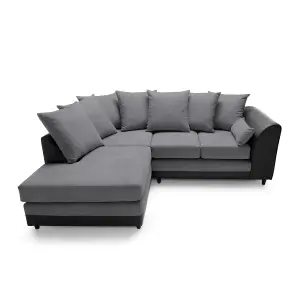 Dylan Corner Sofa Left Facing in Dark Grey