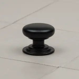 32mm Matt Black Cabinet Knob Kitchen Cupboard Door Drawer Pull Handle Wardrobe Furniture