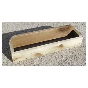 Rough Sawn Wall Mounted Garden Planter Trough - 60cm x 15cm x 8cm