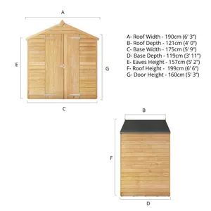 Mercia 4 x 6ft Overlap Apex Windowless Shed