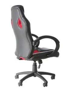 Daytona office chair with wheels in red / black