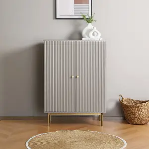 Devon - Highboard Storage Cabinet - Grey