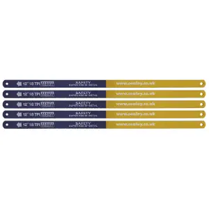 Hacksaw Blade 300mm HSS Bi-Metal 18tpi Pack of 5 by Ufixt