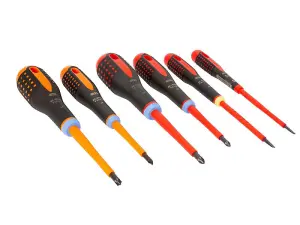 Bahco BE-9884S Mixed Insulated ERGO Screwdriver Set 6 Piece BAH9884S