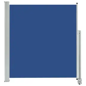 Berkfield Patio Retractable Side Awning 140 x 300 cm Blue