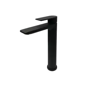 Fonthill Tall Matt Black Worktop Mono mixer Tap