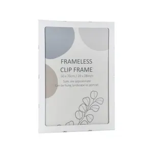 Clear Non-framed Clip picture frame (H)70.5cm x (W)50.5cm