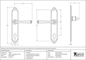 From The Anvil Pewter Gothic Lever Espag. Lock Set