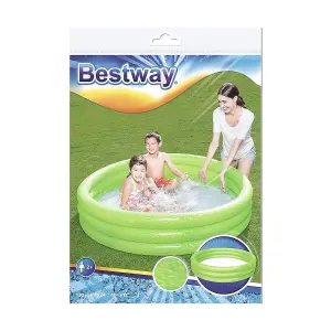 Bestway Paddling Pool 3 Ring Kids' with Repair Patch, 152x30cm, Colour May Vary