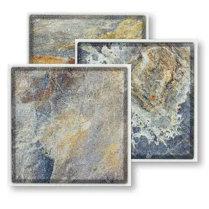 Stick and Go Self Adhesive Stick On Tiles Rustic Slate 4" x 4" Box of 18 Apply over any tile, or directly on to the wall