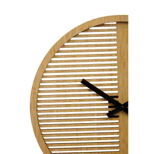 Interiors By Premier Contemporary Small Wooden Wall Clock, Large Wood Dial Clock In Kitchen, Easily Maintained Large Wall Clock