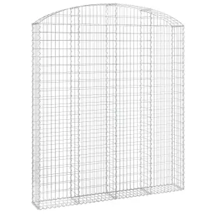 Berkfield Arched Gabion Basket 200x30x220/240 cm Galvanised Iron