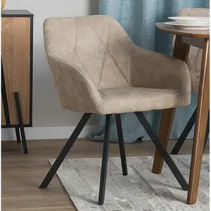 Ebeling Upholstered Dining Chair (Set of 2) Beige