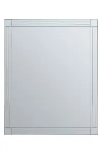 Interiors by Premier Sana Square Wall Mirror with Linear Detail