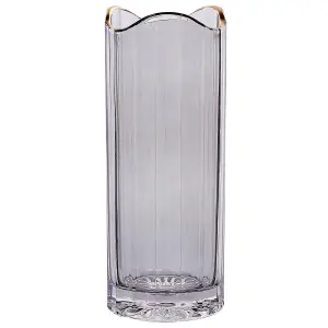 Flower Vase PERDIKI Glass Grey