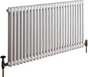 Traditional Column Radiators - Milano Windsor White Victorian Style Radiator - 600mm X 425mm Without Feet