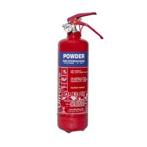 UltraFire 1kg Dry Powder Fire Extinguisher with Fire Blanket