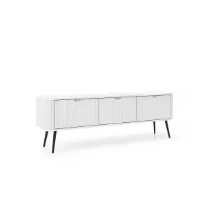 Radiant Zova TV Cabinet H560mm W1680mm D390mm in Pristine White - Luminous Media Sanctuary