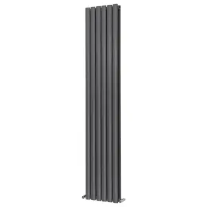 Nes Home 1800 X 360 mm Double Oval Tube Matte Black Radiator