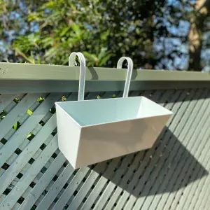 Ice White Balcony Hanging Planters (Set of 2)