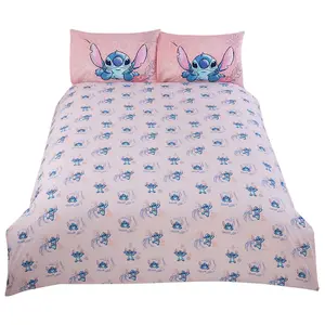 Lilo & Stitch Aloha Duvet Cover Set Dusty Pink (Double)