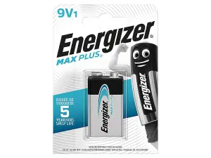 Energizer S13463 MAX PLUS 9V Alkaline Battery (Pack 1) ENGMAXP9V1