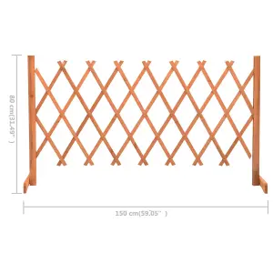 Berkfield Garden Trellis Fence Orange 150x80 cm Solid Firwood