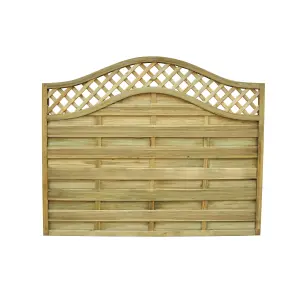 1.8m x 1.5m Pressure Treated Decorative Europa Prague Fence Panel - Pack of 5