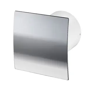 Polished Bathroom Extractor Fan 100mm with Timer, Humidity Sensor