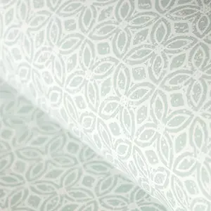 Galerie Azulejo Light Blue Sintra Distressed Geometric Design Wallpaper Roll