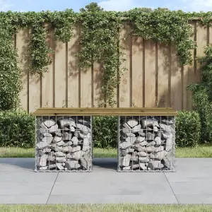 Berkfield Garden Bench Gabion Design 103x44x42 cm Impregnated Wood Pine