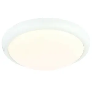 Round LED Flush Ceiling Light 15W Colour Changing White Gloss Indoor Bulkhead