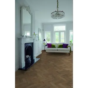 Colon 4644 Village Oak S/Prq Grey Beige Parquet Effect Glue-Down LVT For Home (All Rooms), 2mm Matte LVT 3.34 m² Per Pack