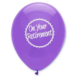 Creative Party On Your Retirement Printed Balloons (Pack of 6) Multicoloured (One Size)