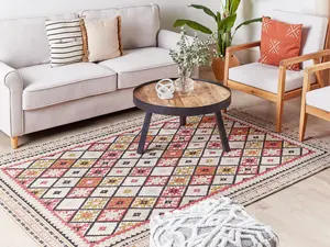 Cotton Area Rug 160 x 230 cm Multicolour ANADAG