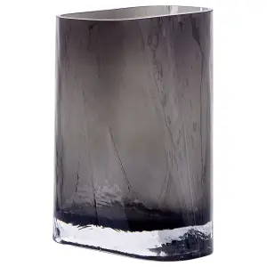 Beliani Modern Flower Vase MITATA Glass Grey