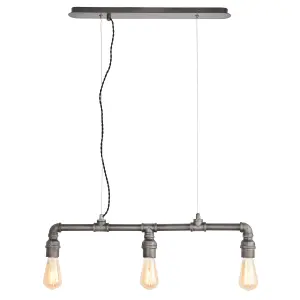 Anson Lighting Achard 3lt  Aged pewter paint Ceiling pendant