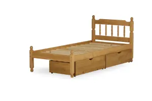 Colonial Waxed Pine Wooden Bed frame