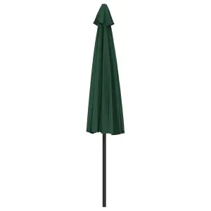 Berkfield Balcony Parasol with Aluminium Pole Green 300x150 cm Half