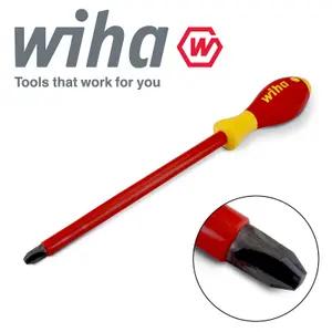 Wiha Phillips Screwdriver PH4 200mm 1000v VDE Electrician SoftFinish Grip 00850