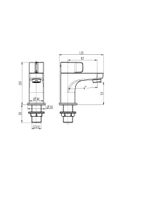 GoodHome Cavally Bath Pillar Tap, Pair