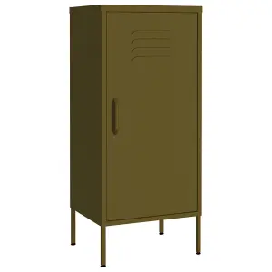 Berkfield Storage Cabinet Olive Green 42.5x35x101.5 cm Steel