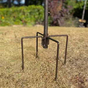 Metal Complete Bird Feeding Station with 5 Feeders and Stabiliser Stand