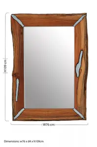 Interiors by Premier Almora Natural Wood Wall Mirror