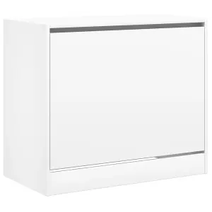 Shoe Cabinet White 80x42x69 cm Engineered Wood