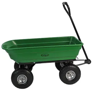 75L Garden Tipping Dump Cart 250 kg Wheelbarrow Trolley Utility Truck Trailer