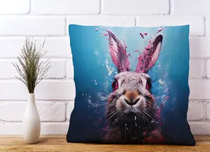 Rabbit Face Splashart Cushions 45cm x 45cm